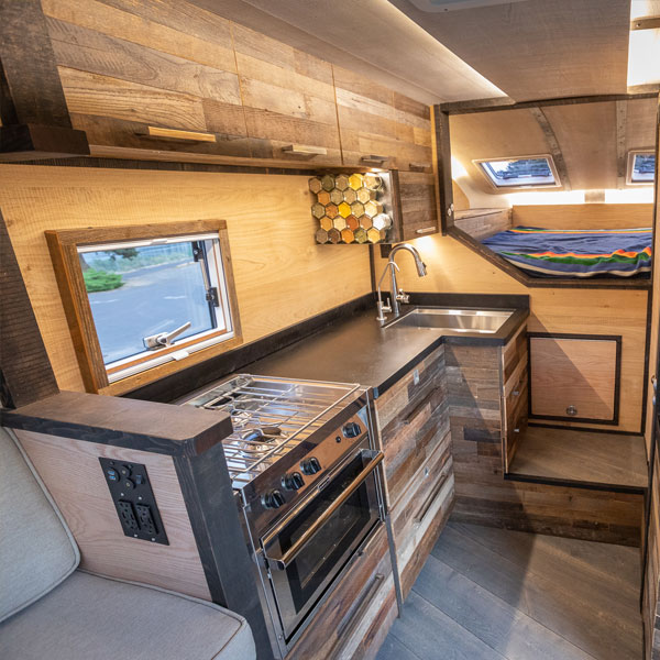 box truck conversion camper kitchen