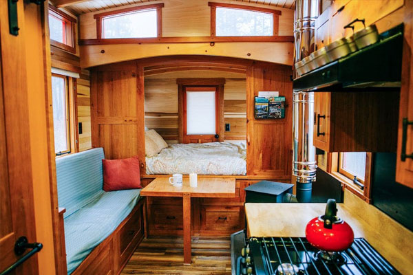 train car conversion bedroom