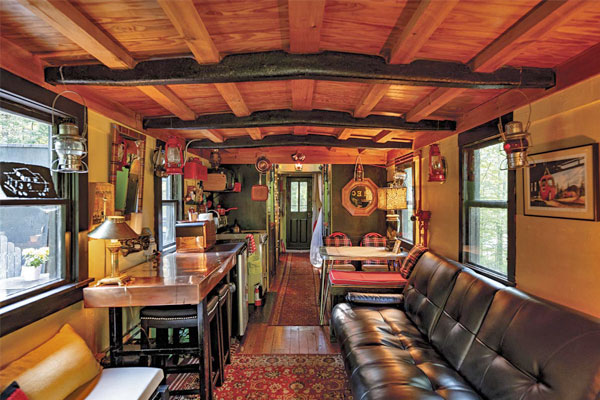 train car house interior
