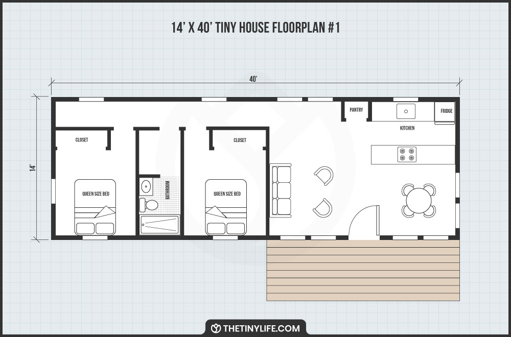14x40 tiny house layout