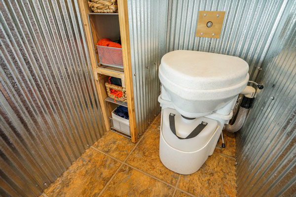 Off Grid Composting Toilet And Vent Fan