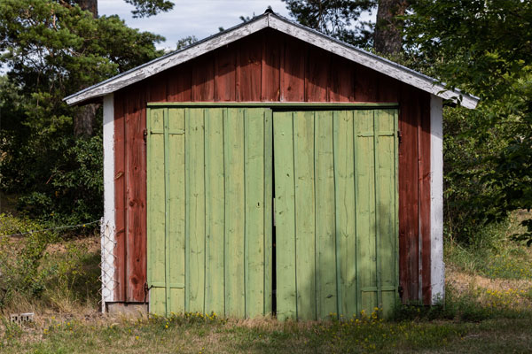 Storage shed on a homestead