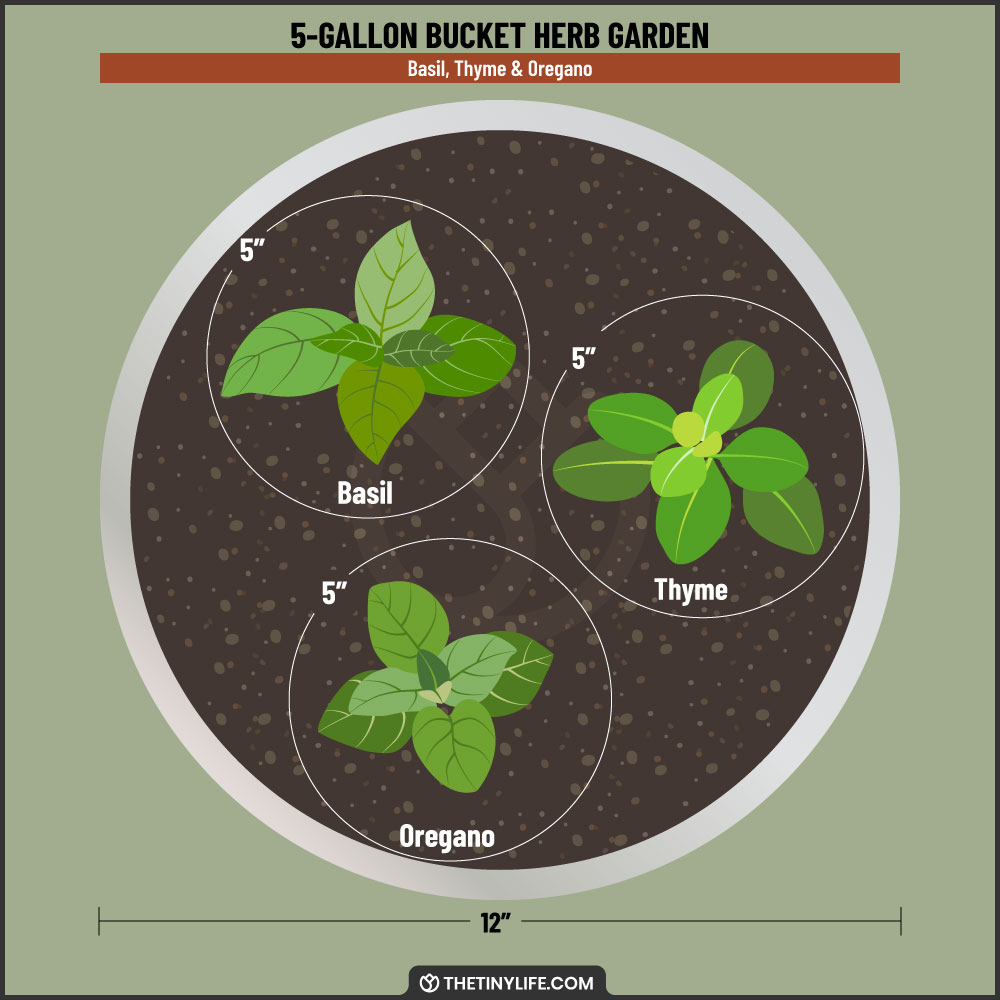 5 gallon bucket layout
